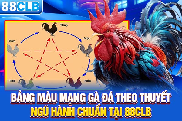 Bảng Màu Mạng Gà Đá Theo Thuyết Ngũ Hành Chuẩn Tại 88CLB